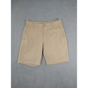 Lululemon Commission Shorts Men's 30 Pale Yellow Classic LM7AUES 9" Tech Shorts